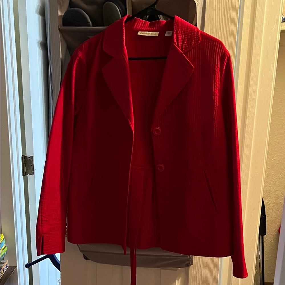 Coldwater Creek Vibrant Red Blazer